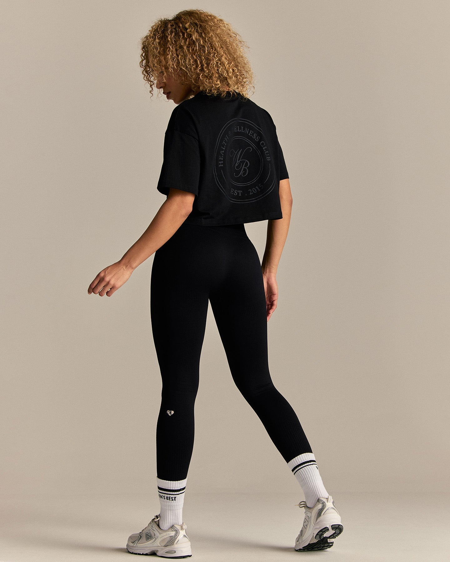 Comfort WB Logo Oversized Cropped T-Shirt | Black