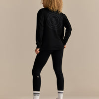 Comfort WB Logo Oversized Long Sleeve T-Shirt | Black
