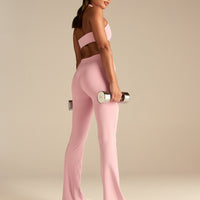 Essential High Waist Flared Leggings | Sweet Pink