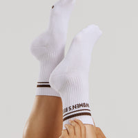 Crew Stripe Socks (3PK) | White