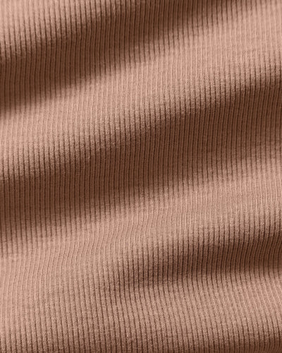 Comfort Ribbed Cropped T-Shirt | Mauve Taupe