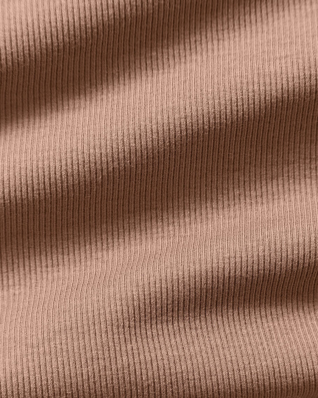 Comfort Ribbed Cropped T-Shirt | Mauve Taupe