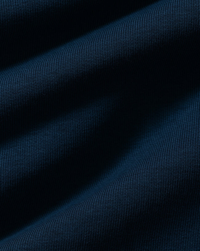 Comfort Lightweight Raw Edge Oversized Crew Neck | True Navy