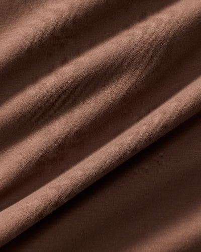 Cotton Contour Fold Over Straight Leg Pants | Mocha