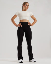 Essential Mini Flared Leggings | Black