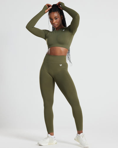 Power Seamless Leggings Khaki M