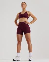 Define 2.0 Seamless Scrunch 4" Shorts | Dark Cherry