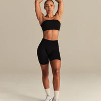 Essential Twist Back Bandeau Bra | Black