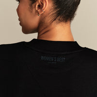 Comfort Lightweight Cropped Sweat | Black