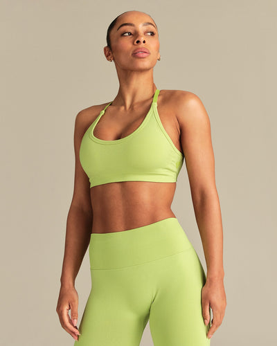 Define 2.0 Seamless Cross Back Bra | Lime Punch