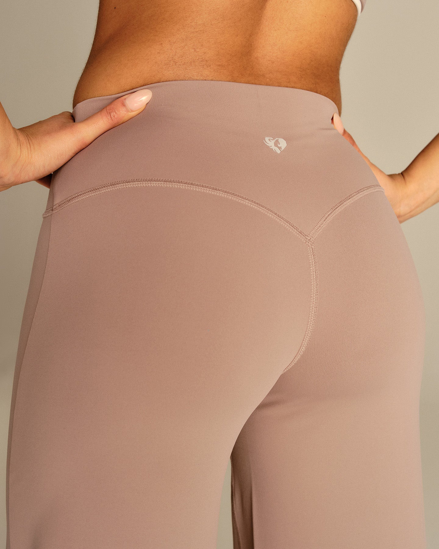 Essential Wrap High Waist Straight Leg Pants | Mauve Taupe