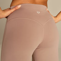 Essential Wrap High Waist Straight Leg Pants | Mauve Taupe