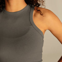 Comfort Ribbed Midi Tank | Slate Grey (6/6)