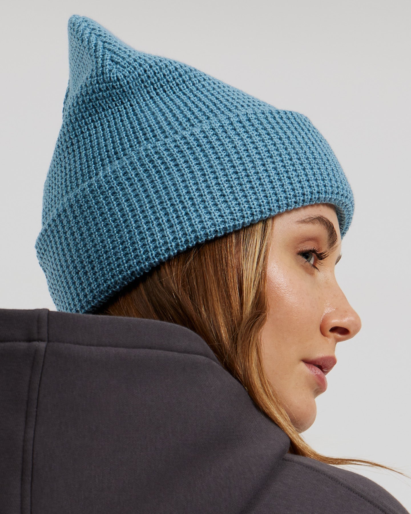All Day Waffle Knit Beanie | Basalt