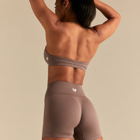 Define 2.0 Seamless Scrunch V-Neck Bra | Mocha