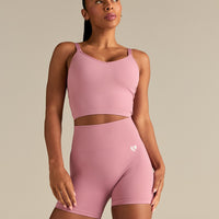 Power Seamless Built-In Bra Tank | Blush Pink