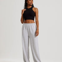 Comfort Ribbed Cropped Tank | Black