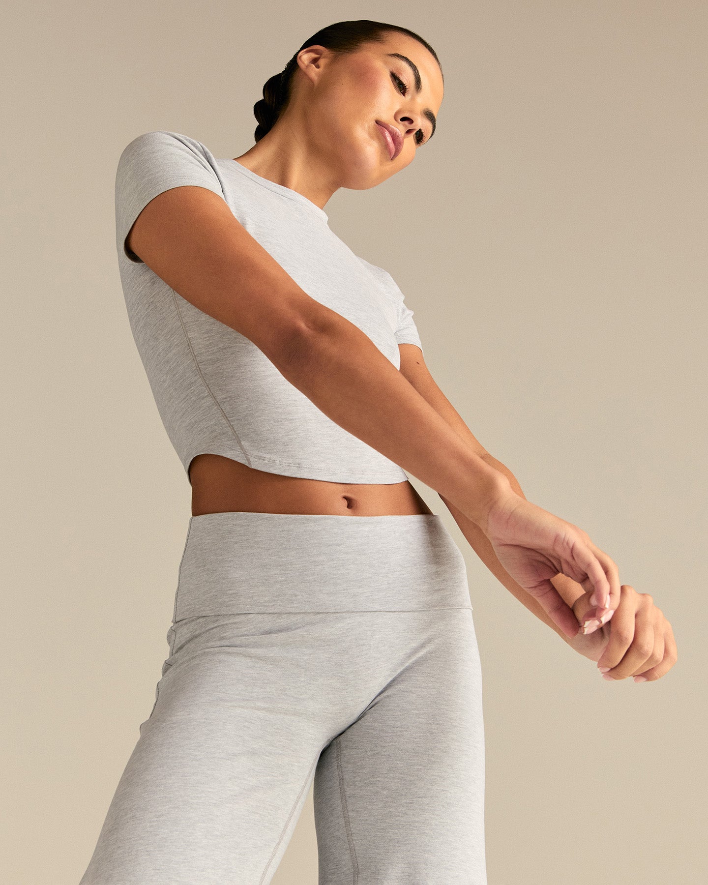 Cotton Contour Short Sleeve T-Shirt | Grey Marl