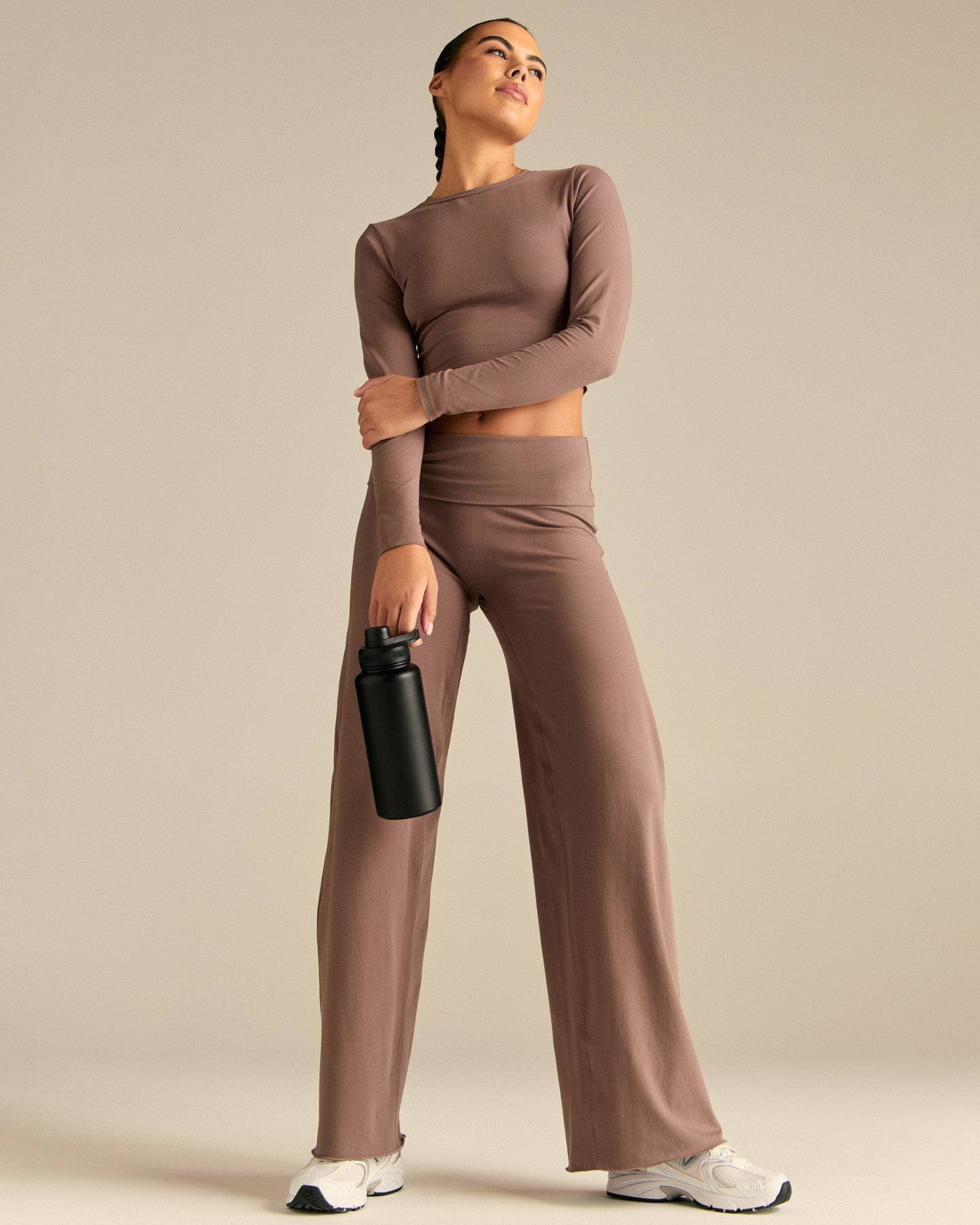 Cotton Contour Long Sleeve T-Shirt | Mocha