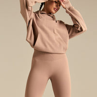 Comfort Oversized Hook Up Hoodie | Mauve Taupe
