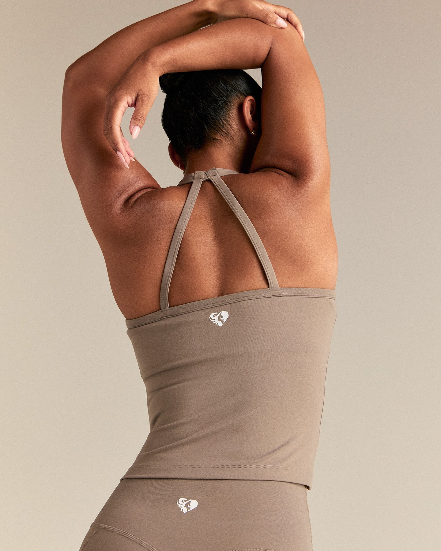 Essential Built-In Bra Midi Tank | Taupe Grey
