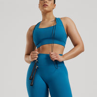 Motion Seamless Racer Back Bra | Peacock Blue