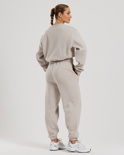 Comfort Cropped Crew Neck | Stone