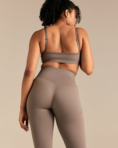 Motion Seamless Straight Neck Bra | Taupe Grey