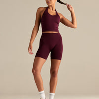 Define 2.0 Seamless Scrunch 6" Shorts | Merlot