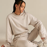 Comfort Outdoor Cropped Crew Neck | Stone