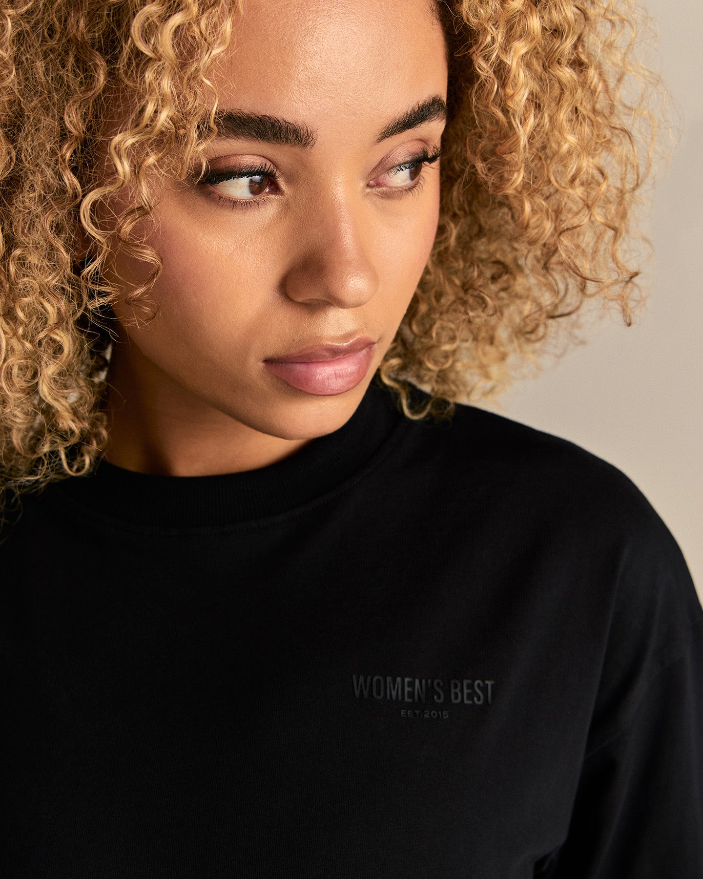 Comfort WB Logo Oversized Long Sleeve T-Shirt | Black