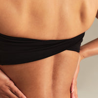 Essential Twist Back Bandeau Bra | Black