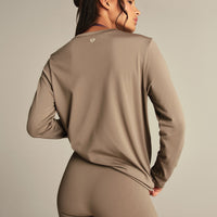 Lightweight Seamless Long Sleeve T-Shirt | Taupe Grey