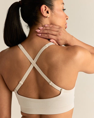 Motion Seamless Racer Front Bra | Off White