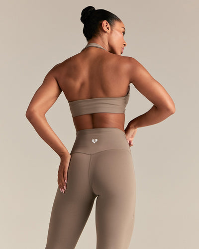 Essential Flared Leggings | Taupe Grey