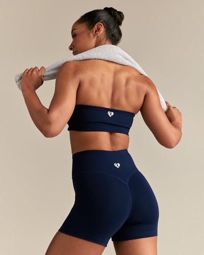 Essential High Waist Shorts | Sapphire Blue