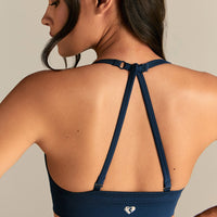 Define 2.0 Seamless Halter Neck Bra | True Navy