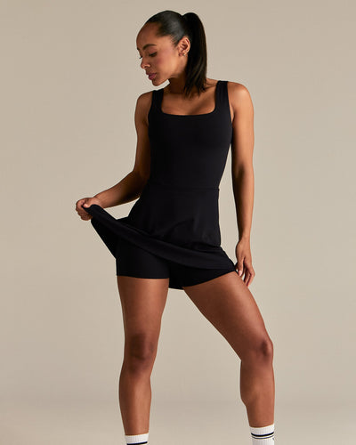 Essential Dress With Built-In Shorts | Black