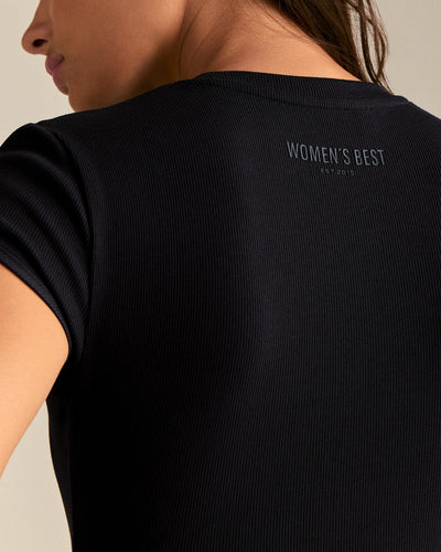 Comfort Graphic Ribbed Baby T-Shirt | Black