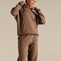 Comfort Oversized Hook Up Hoodie | Milk Chocolate