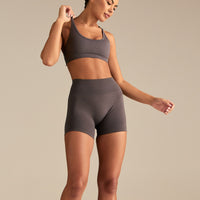 Define 2.0 Seamless Cross Back Bra | Slate Grey