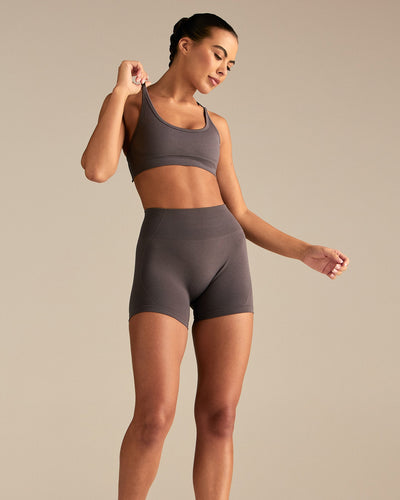 Define 2.0 Seamless Cross Back Bra | Slate Grey
