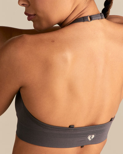 Define 2.0 Seamless Halter Neck Bra | Slate Grey