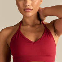 Define 2.0 Seamless Halter Neck Bra | True Red