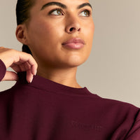 Comfort Outdoor Cropped Crew Neck | Merlot