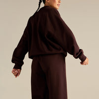 Comfort Cozy Straight Leg Joggers | Cafe Noir