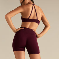 Define 2.0 Seamless Scrunch V-Neck Bra | Merlot