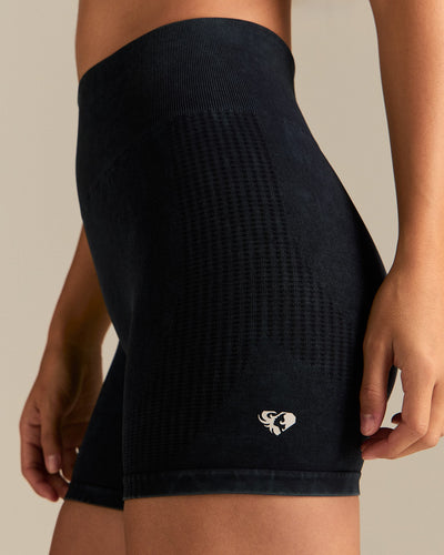 Power Seamless Shorts | Washed Black