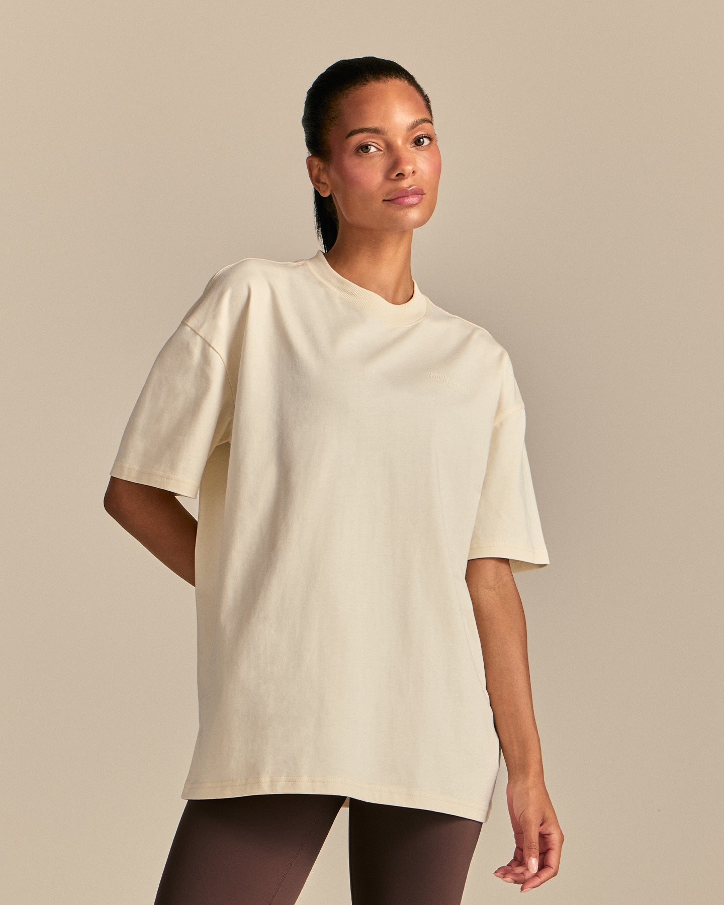 Comfort Oversized Wellness Short Sleeve T-Shirt | Coconut White (4/6)