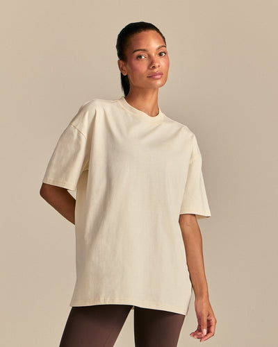Comfort Oversized Wellness Short Sleeve T-Shirt | Coconut White (4/6)